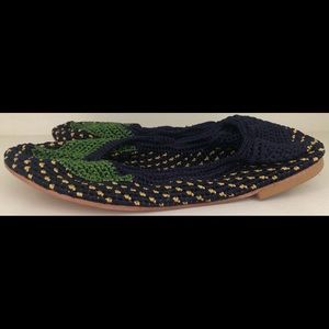 Painted Bird crochet flats